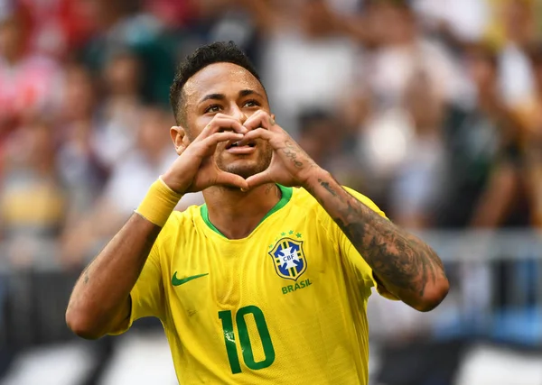 Neymar Brasil Comemora Após Marcar Gol Contra México Sua Rodada — Fotografia de Stock