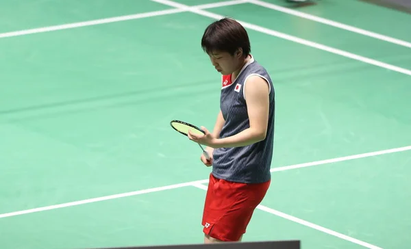 Akane Yamaguchi Japonii Konkuruje Chen Yufei Chiny Swojej Kobiety Badminton — Zdjęcie stockowe