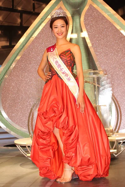 Sara Ting Second Runner Miss Hong Kong Pageant 2018 Poses — Stock Photo, Image