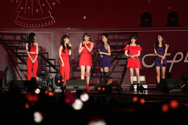 Membros Girl Group Sul Coreano Apink Apresentam Durante Apink Asia — Fotografia de Stock