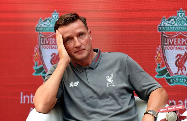 Calciatore Ceco Vladimir Smicer Partecipa Alla Cerimonia Apertura Della Liverpool — Foto Stock