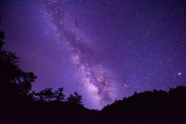 Landschap Van Sterrenhemel Boven Longquan Berg Lishui Stad Oost China — Stockfoto