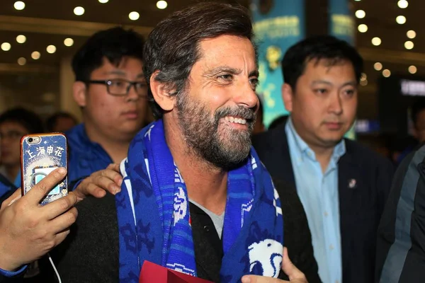 Entrenador Fútbol Español Quique Sánchez Flores Shanghai Groenlandia Shenhua Fotografiado — Foto de Stock