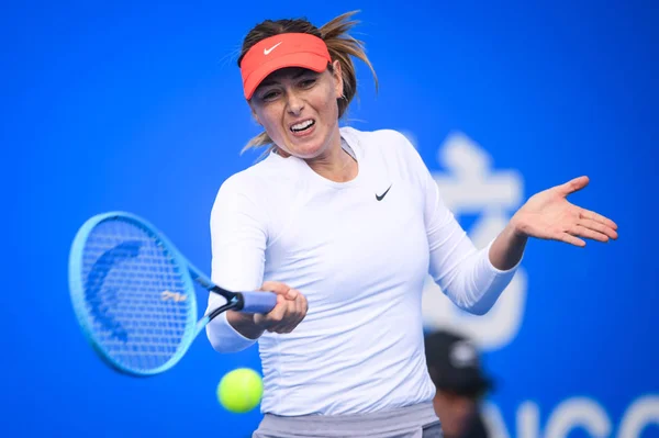 Maria Sharapova Russie Retourne Tir Timea Bacsinszky Suisse Dans Leur — Photo