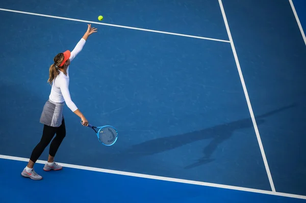 Maria Sharapova Rusya Nın Sviçre Nin Timea Bacsinszky Karşı Tek — Stok fotoğraf