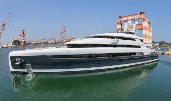 Illusion Pride Mega Yachts Più Grande Megayacht Costruito Cina Raffigurato — Foto Stock