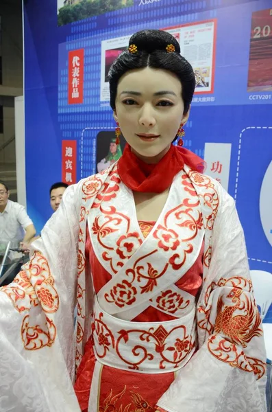 Ein Humanroider Roboter Wird Auf Der China International Robot Show — Stockfoto