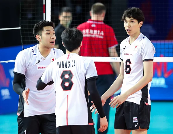 Kentaro Takahashi Left Masahiro Sekita Japan Block Spike