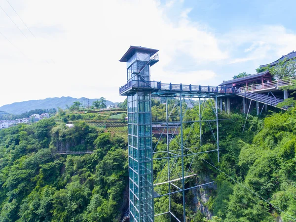 Vue Aérienne Pont Verre Endroit Pittoresque Dans Comté Pan Ville — Photo