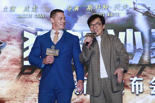 Amerykański Zawodowy Zapaśnik Oraz Aktor John Cena Lewo Hong Kong — Zdjęcie stockowe