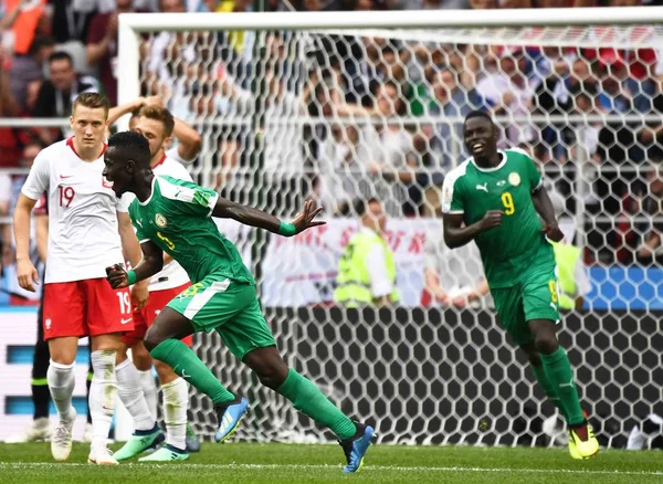 Idrissa Gueye Senegal Frente Comemora Depois Marcar Gol Próprio Gol — Fotografia de Stock