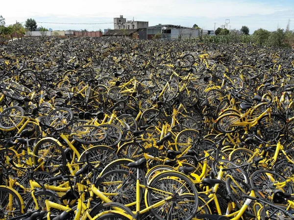 Tausende Fahrräder Des Fahrrad Sharing Dienstes Die Repariert Und Recycelt — Stockfoto