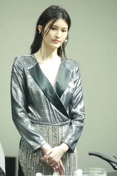 Chinees Model Sui Hij Woont Openingsceremonie Voor Een Pop Winkel — Stockfoto