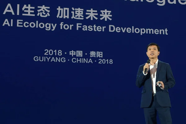 Robin Yanhong Presidente Ceo Baidu Inc Asiste Diálogo Alto Nivel — Foto de Stock