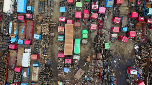 Hurda Araçların Doğu Çin Jiangsu Eyaleti Mayıs 2018 Yangtze Nehri — Stok fotoğraf