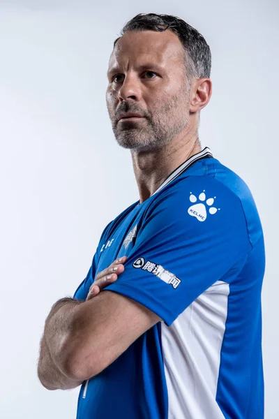 Exclusivo Retrato Treinador Futebol Galês Jogador Futebol Ryan Giggs Para — Fotografia de Stock