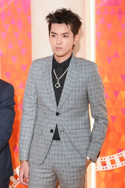 Chinese Singer Actor Kris Yifan Attends Conference Italy Jewelry Brand — Stock Photo, Image