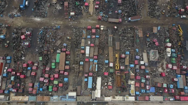 Hurda Araçların Doğu Çin Jiangsu Eyaleti Mayıs 2018 Yangtze Nehri — Stok fotoğraf