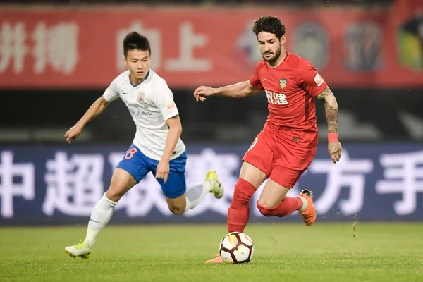 Futebolista Brasileiro Alexandre Rodrigues Silva Conhecido Como Pato Tianjin Quanjian — Fotografia de Stock