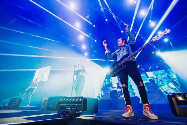 Zespołu Fall Out Boy Wykonuje Podczas Koncertu Szanghaju Chiny Maja — Zdjęcie stockowe