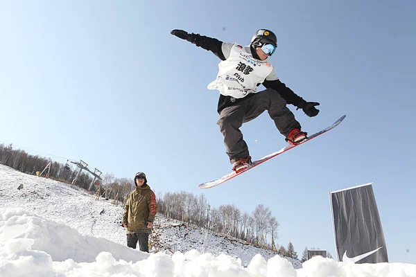 Turista Gosta Esquiar Chongli Wanlong Ski Resort Condado Chongli Cidade — Fotografia de Stock