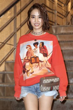 Taiwanese singer Jolin Tsai arrives at the Namie Amuro Final tour 2018, in Asia concert in Taipei, Taiwan, 19 May 2018. clipart