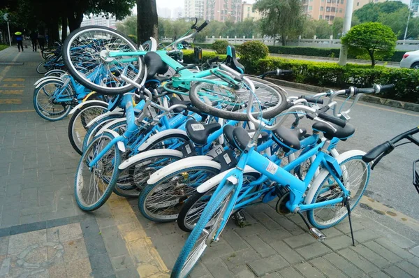 Des Vélos Cassés Mis Rebut Service Chinois Partage Vélos Xiaoming — Photo