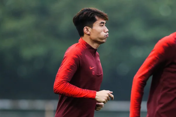 Zheng Zhi Dari Tim Nasional Sepak Bola Pria Tiongkok Mengambil — Stok Foto