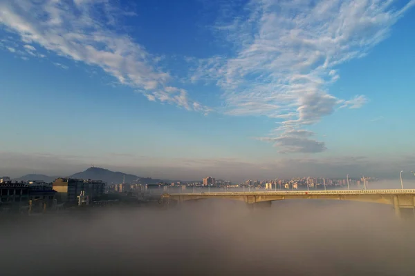 Aerial View Han River Also Known Its Chinese Names Hanshui — 图库照片