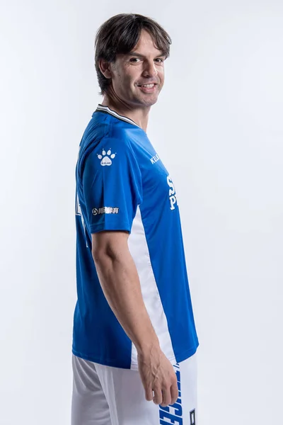 Exclusivo Retrato Futebolista Espanhol Fernando Morientes Para Super Penguin Soccer — Fotografia de Stock