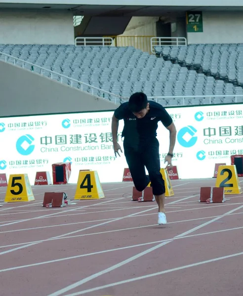 Yoshihide Kiryu Japão Participa Uma Sessão Treinamento Para Iaaf Diamond — Fotografia de Stock