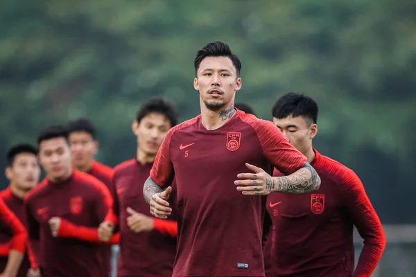 Zhang Linpeng Dari Tim Nasional Sepak Bola Pria Tiongkok Mengambil — Stok Foto