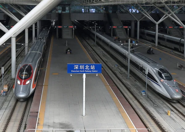 Mtr Tåg Crh China Railway High Speed Körs Guangzhou Shenzhen — Stockfoto