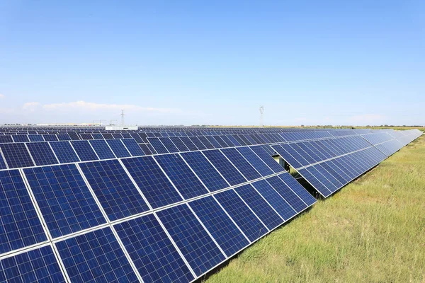 File Solar Panelek Vannak Telepítve Egy Fotovoltaikus Erőmű Panda Green — Stock Fotó