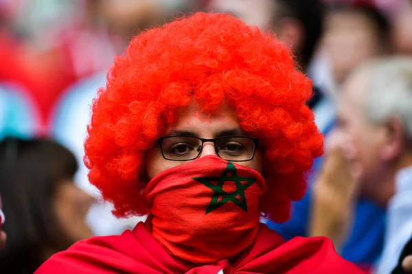 Marrocos Retratado Antes Jogo Grupo Entre Marrocos Portugal Durante Copa — Fotografia de Stock