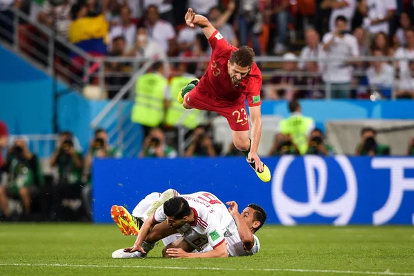 Adrien Silva Portugal Premier Défie Les Joueurs Iran Dans Leur — Photo