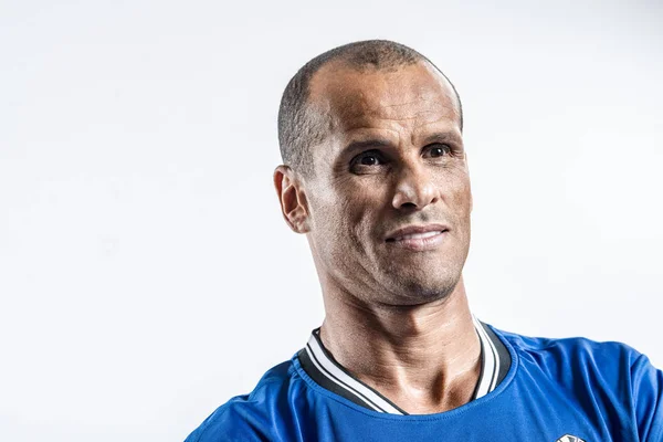 Exclusive Portret Brazylijski Piłkarz Star Rivaldo 2018 Super Pingwin Piłka — Zdjęcie stockowe