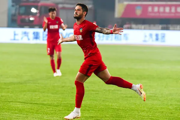 Futebolista Brasileiro Alexandre Rodrigues Silva Conhecido Como Pato Tianjin Quanjian — Fotografia de Stock