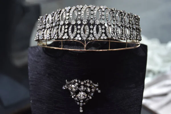 Una Corona Imperiale Della Monarchia Del Regno Unito Realizzata Dal — Foto Stock