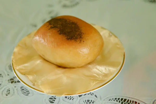 Барвистий Камінь Зібрані Китайський Літній Чоловік Baoregg Схожого Хліб Дисплеї — стокове фото