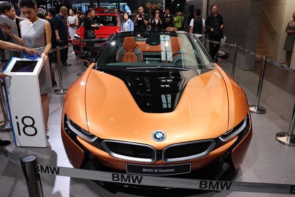 Sebuah Bmw Roadster Dipajang Selama Pameran Otomotif Internasional Beijing Juga — Stok Foto