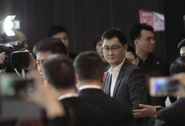 Pony Huateng Presidente Ceo Tencent Holdings Ltd Participa Diálogo Alto — Fotografia de Stock