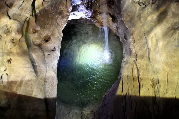 Landskap Den Shuanghe Karst Grotta Den Längsta Grottan Asien Wenquan — Stockfoto