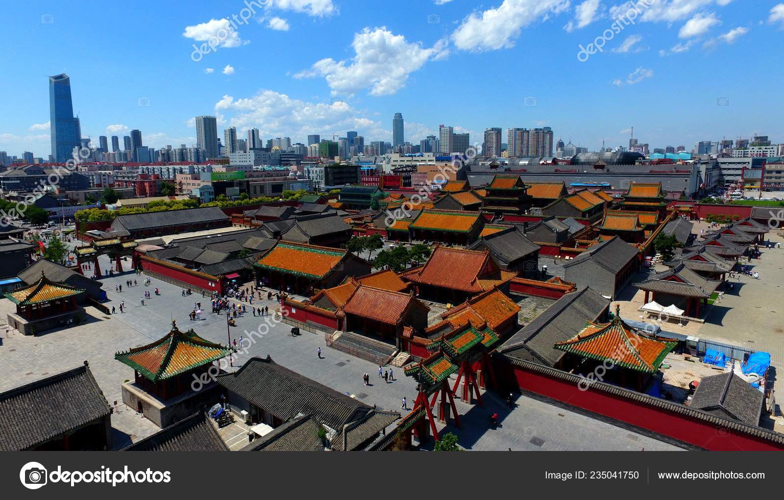 Aerial View Mukden Palace Also Known Shenyang Imperial Palace Shenyang ...