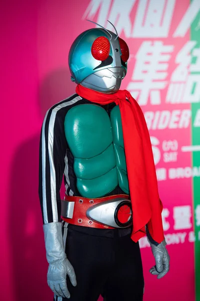 Ein Modell Mit Der Form Eines Japanischen Tokusatsu Reiters Ist — Stockfoto