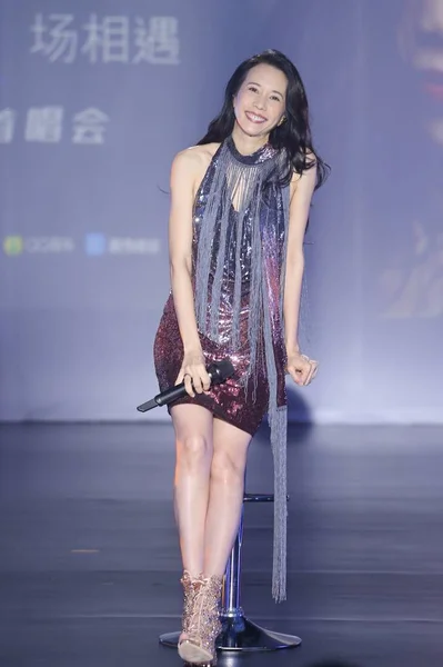 Hong Kong Singer Actress Karen Mok Performs Concert Her New — Stock Photo, Image