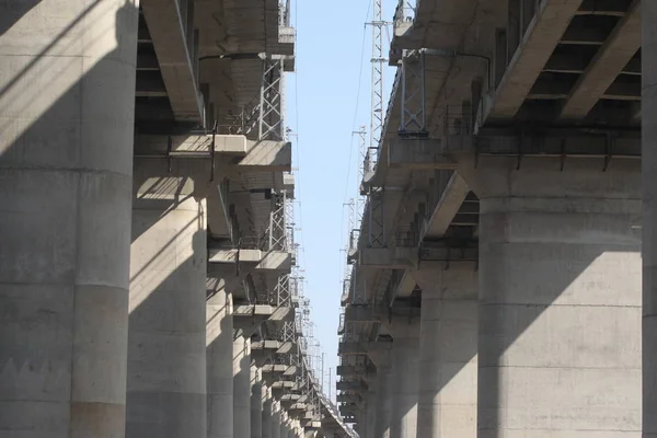 View New Harbin Jiamusi Express Rail Line Construction Harbin City — Stock Photo, Image