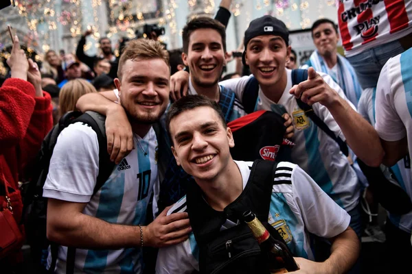 Local Residents Football Fans Tourists All World Take Part Celebration — Stock Photo, Image