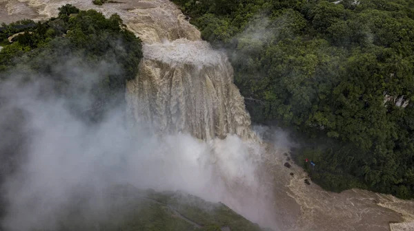 Eine Luftaufnahme Des Huangguoshu Wasserfalls Größten Fluss Des Jahres Der — Stockfoto