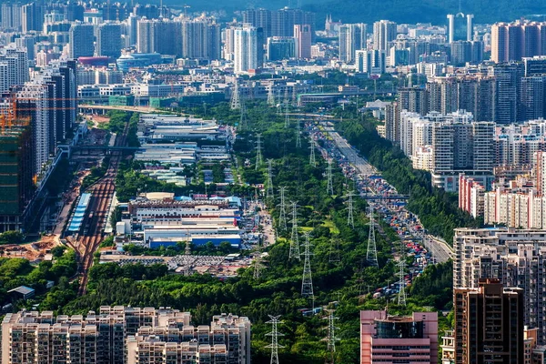 Aerial View China Guangdong Pilot Free Trade Zone Qianhai Shekou — Stock Photo, Image